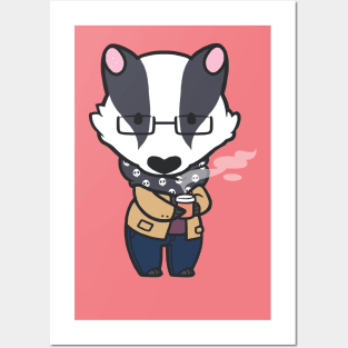 Fall Badger Posters and Art